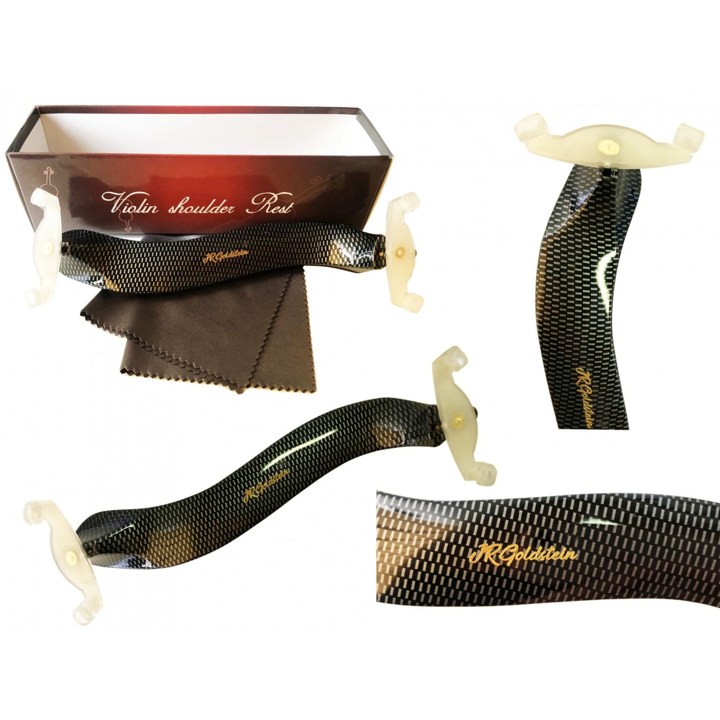 Shoulder rest carbon design violin Goldstein size. 3/4 and 4/4
