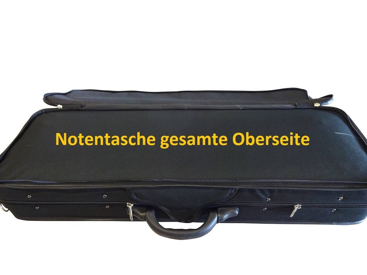 Geigenkasten, Geigenkoffer "Giovanni" schwarz/dkl.-rot, Gr. 4/4