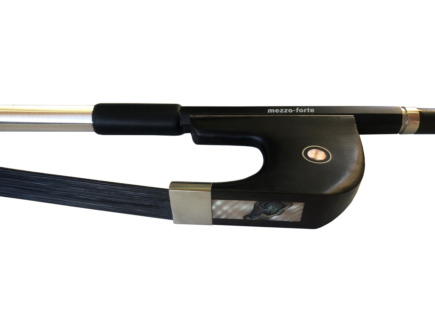 Bass bow carbon, black hair, German frog