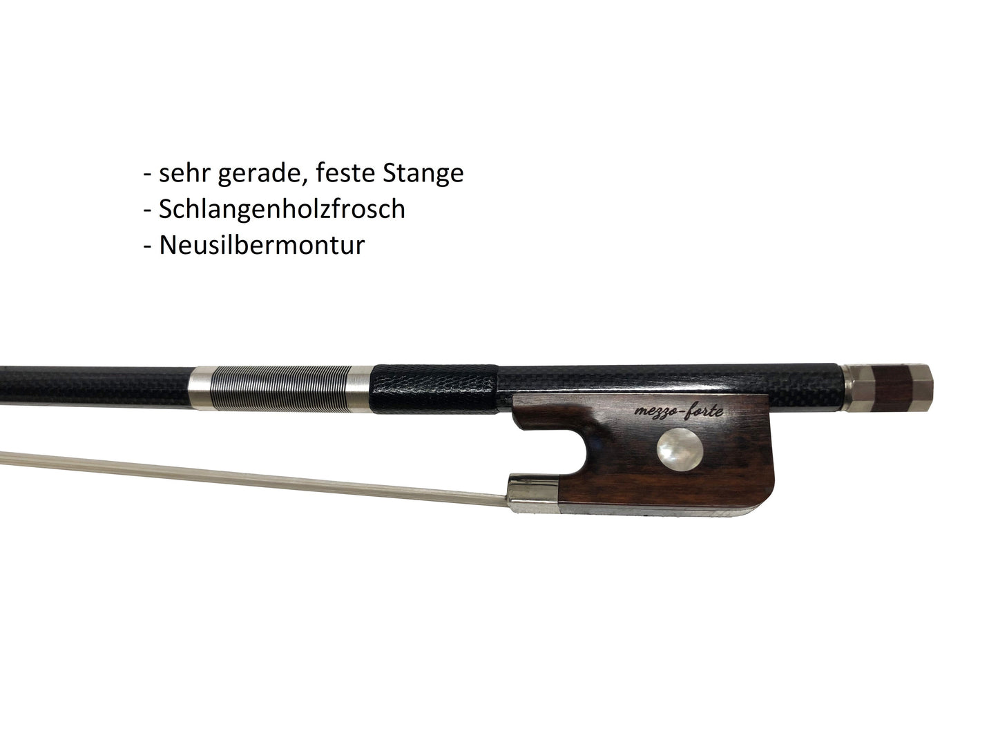 Carbon fiber cello bow mezzo-forte "SilverStar"