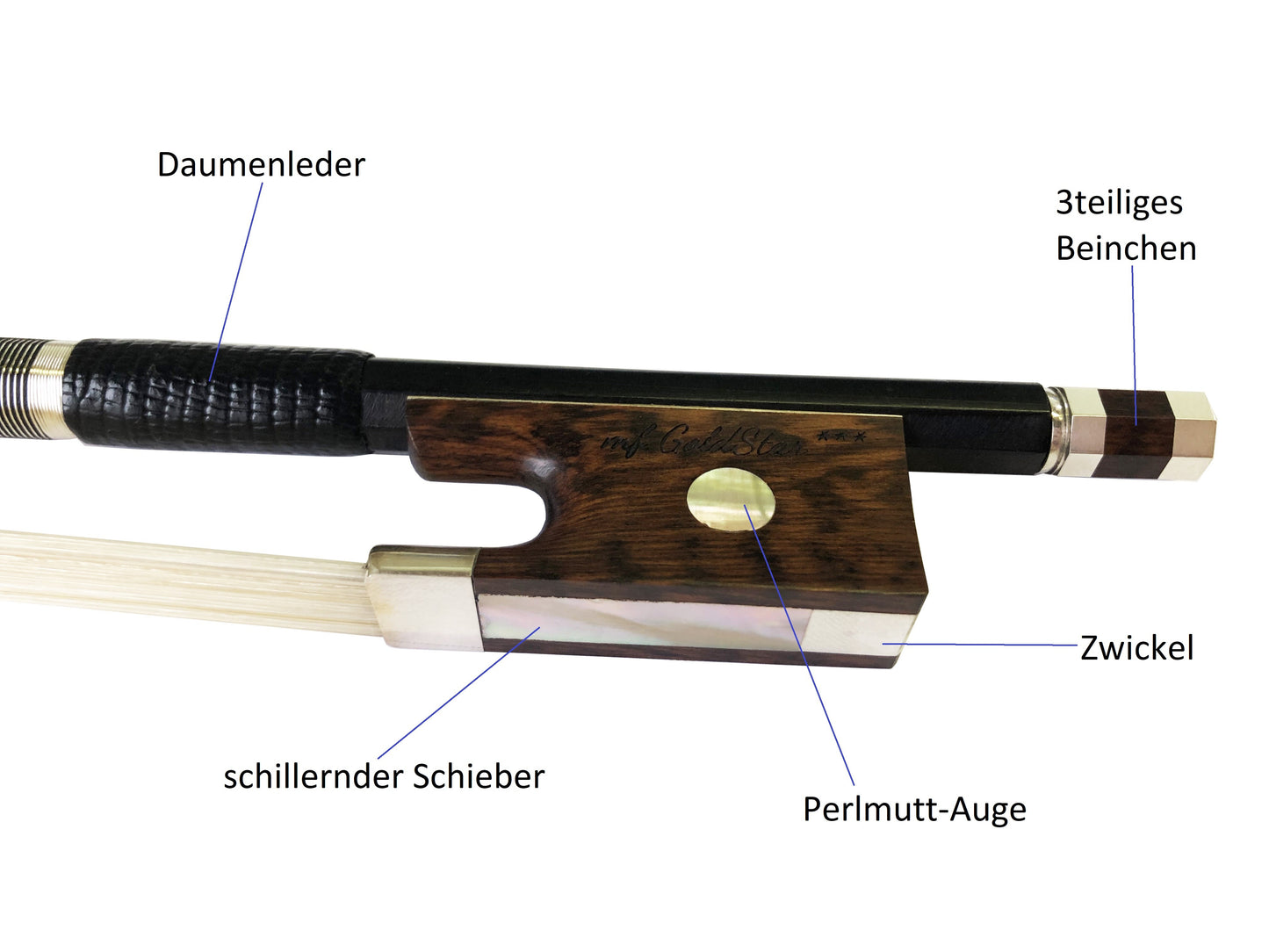 Geigenbogen Violinbogen Carbon mezzo-forte "GoldStar"