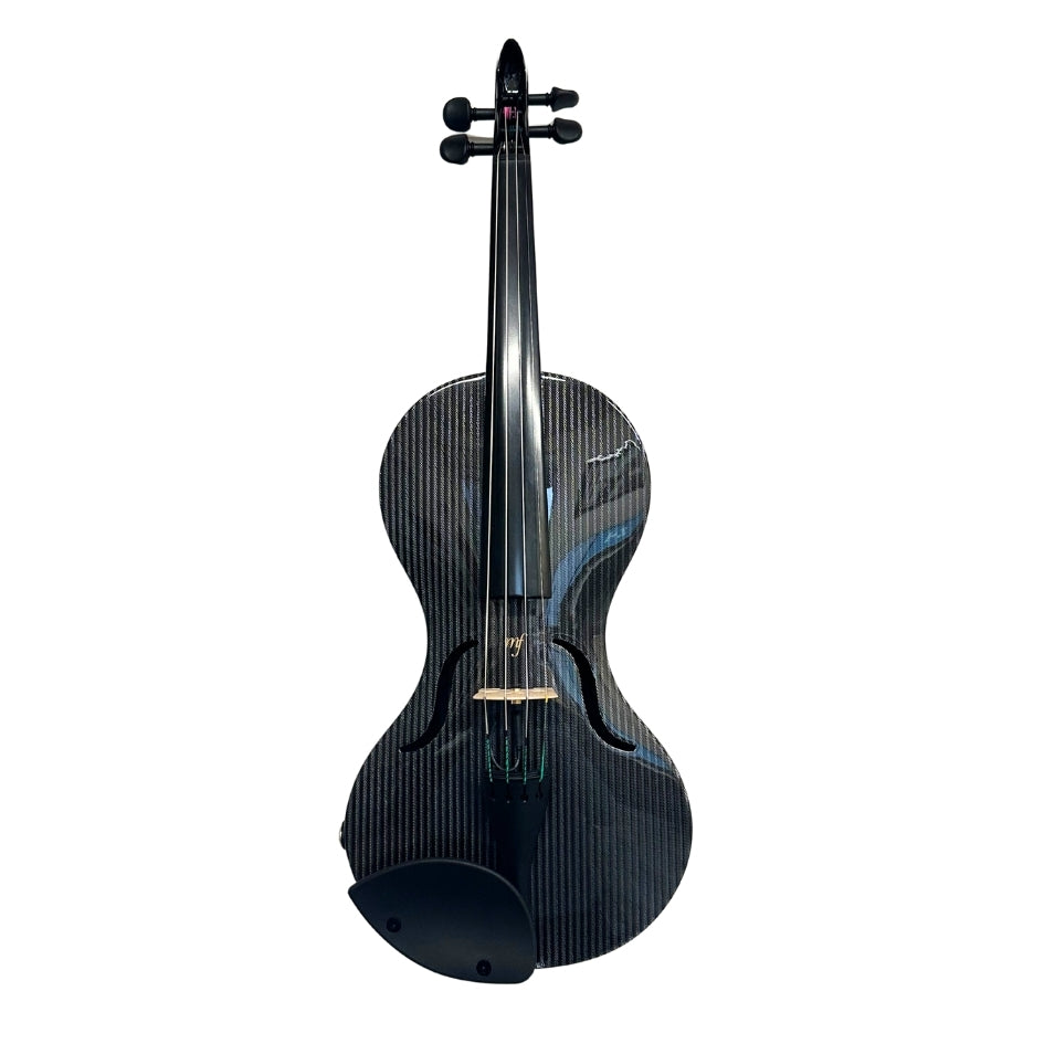 Special edition: Carbon Fiber violin with an elegant silver stripe pattern