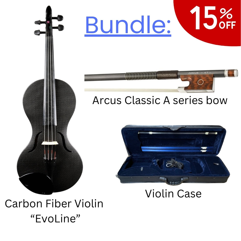 Bundle: Carbonvioline "EvoLine" + ARCUS A-Bogen (A4 oder A5) klassisch